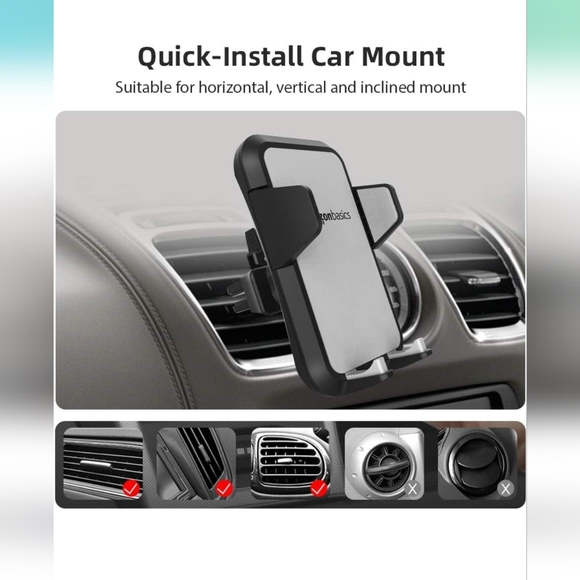 **Amazon Basics Universal Smartphone Holder for Car Air Vent - Picture 5 of 9